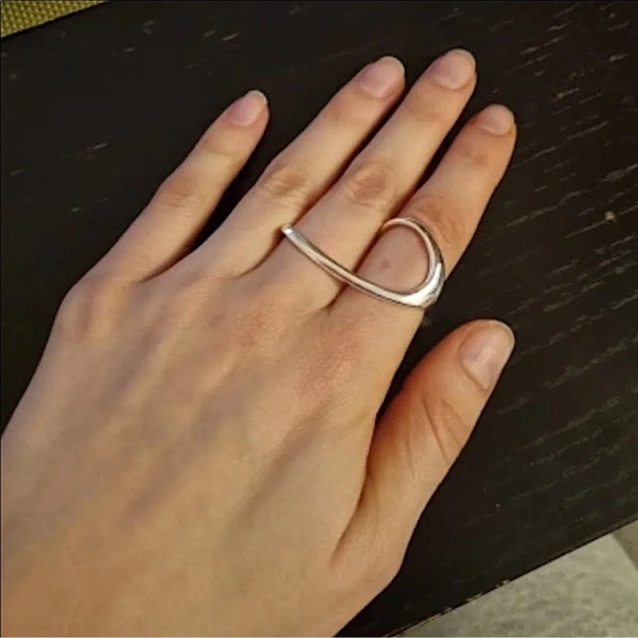 Stainless SILVER IRREGULAR RING - Picture 8 of 12